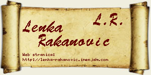 Lenka Rakanović vizit kartica